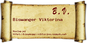 Biswanger Viktorina névjegykártya